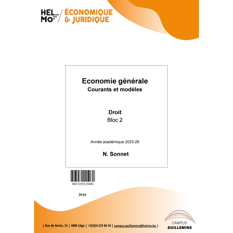 2910 Economie générale: Courants et modèles économiques