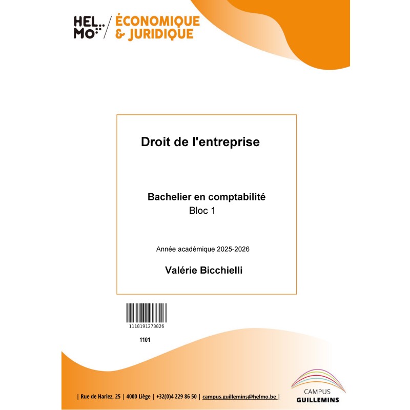 1101 Droit de l'entreprise BAC 1