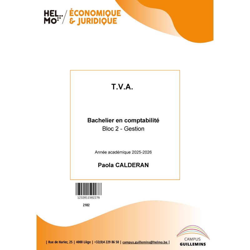 2102 TVA Gestion Compta BAC 2  + TVA Extraits du code